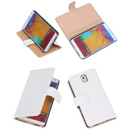 Bestcases Vintage Creme Book Cover Hoesje voor Samsung Galaxy Note 3