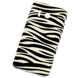 Zebra TPU Silicone Design Back Cover Hoesje voor Huawei Ascend Y300