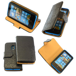 Bestcases Vintage Zwart Bookstyle Cover Hoesje voor Nokia Lumia 620 Bestcases Vintage Zwart Bookstyle Cover Hoesje voor Nokia Lumia 620
