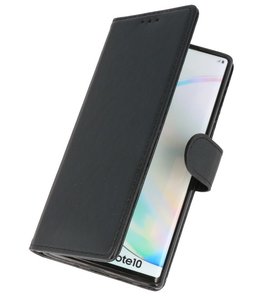 Bookstyle Wallet Cases Hoes voor Samsung Galaxy Note 10 Zwart