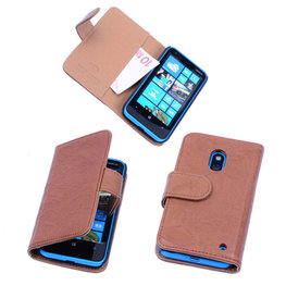 BestCases Luxe Echt Lederen Booktype Hoesje voor Nokia Lumia 620 Bruin BestCases Luxe Echt Lederen Booktype Hoesje voor Nokia Lumia 620 Bruin