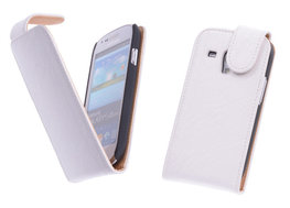 Bestcases Vintage Creme Flipcase Hoesje voor Samsung Galaxy S3 Mini i8190