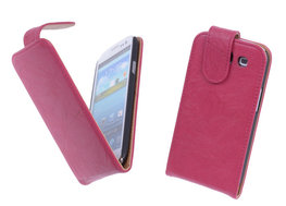 BestCases Luxe Kreukelleer Flipcase Hoesje voor Samsung Galaxy S3 Roze