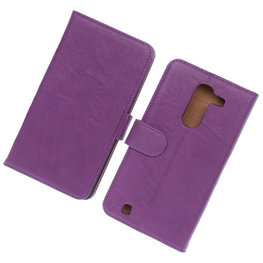 BestCases Lila Luxe Echt Lederen Booktype Hoesje voor LG G Pro 2 BestCases Lila Luxe Echt Lederen Booktype Hoesje voor LG G Pro 2