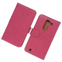 BestCases Fuchsia Luxe Echt Lederen Booktype Hoesje voor LG G Pro 2 BestCases Fuchsia Luxe Echt Lederen Booktype Hoesje voor LG G Pro 2