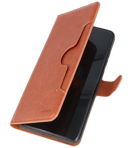 Luxe Portemonnee Hoesje voor Samsung Galaxy S20 Ultra Bruin