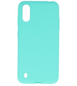 Color Telefoonhoesje voor Samsung Galaxy A01 Turquoise Color Telefoonhoesje voor Samsung Galaxy A01 Turquoise