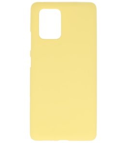 Color Telefoonhoesje voor Samsung Galaxy S10 Lite Geel