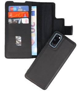 Bestcases 2 in 1 Handmade Leer Bookstyle Hoesje voor Samsung Galaxy S20 - Zwart Bestcases 2 in 1 Handmade Leer Bookstyle Hoesje voor Samsung Galaxy S20 - Zwart