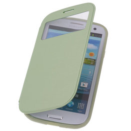 View Cover Groen Hoesje voor Samsung Galaxy S3 Stand Case TPU Book-style