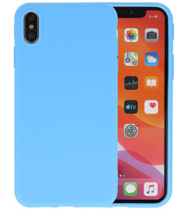 Bestcases 2.0 mm Telefoonhoesje Backcover iPhone Xs Max - Licht Blauw Bestcases 2.0 mm Telefoonhoesje Backcover iPhone Xs Max - Licht Blauw