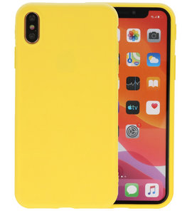 Bestcases 2.0 mm Telefoonhoesje Backcover iPhone Xs Max - Geel Bestcases 2.0 mm Telefoonhoesje Backcover iPhone Xs Max - Geel