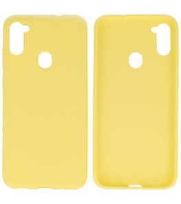 Color Backcover Telefoonhoesje voor Samsung Galaxy A11 - Geel