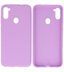 Color Backcover Telefoonhoesje voor Samsung Galaxy A11 - Paars