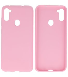 Color Backcover Telefoonhoesje voor Samsung Galaxy A11 - Roze