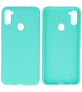 Color Backcover Telefoonhoesje voor Samsung Galaxy A11 - Turquoise
