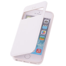 View Case Wit Hoesje voor Apple iPhone 5 5s TPU Bookcover View Case Wit Hoesje voor Apple iPhone 5 5s TPU Bookcover