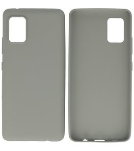Color Backcover Telefoonhoesje voor Samsung Galaxy A41 - Grijs