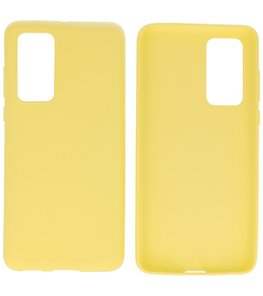 Color Backcover Telefoonhoesje voor Huawei P40 - Geel