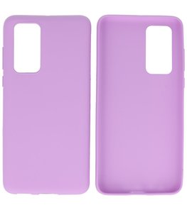 Color Backcover Telefoonhoesje voor Huawei P40 - Paars