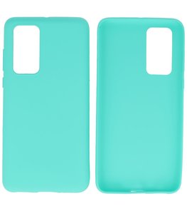 Color Backcover Telefoonhoesje voor Huawei P40 - Turquoise