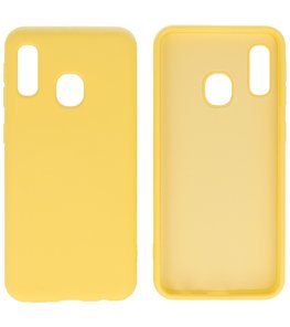 Fashion Backcover Telefoonhoesje voor Samsung Galaxy A20e - Geel Fashion Backcover Telefoonhoesje voor Samsung Galaxy A20e - Geel