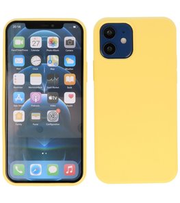 2.0mm Dikke Fashion Telefoonhoesje Backcover - Siliconen Hoesje - iPhone 12 Mini - Geel