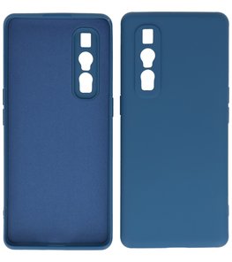 2.0mm Dikke Fashion Telefoonhoesje Backcover - Siliconen Hoesje - Oppo Find X2 Pro - Navy 2.0mm Dikke Fashion Telefoonhoesje Backcover - Siliconen Hoesje - Oppo Find X2 Pro - Navy