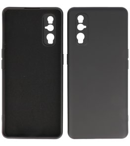 2.0mm Dikke Fashion Telefoonhoesje Backcover - Siliconen Hoesje - Oppo Find X2 - Zwart 2.0mm Dikke Fashion Telefoonhoesje Backcover - Siliconen Hoesje - Oppo Find X2 - Zwart