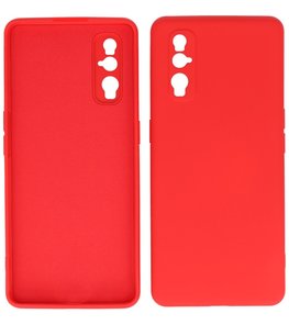 2.0mm Dikke Fashion Telefoonhoesje Backcover - Siliconen Hoesje - Oppo Find X2 - Rood 2.0mm Dikke Fashion Telefoonhoesje Backcover - Siliconen Hoesje - Oppo Find X2 - Rood
