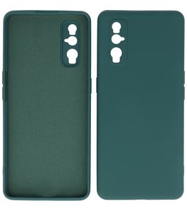 2.0mm Dikke Fashion Telefoonhoesje Backcover - Siliconen Hoesje - Oppo Find X2 - Army Green 2.0mm Dikke Fashion Telefoonhoesje Backcover - Siliconen Hoesje - Oppo Find X2 - Army Green