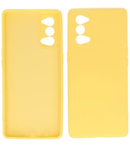 2.0mm Dikke Fashion Telefoonhoesje Backcover - Siliconen Hoesje - Oppo Reno 4 / Reno 4 5G - Geel