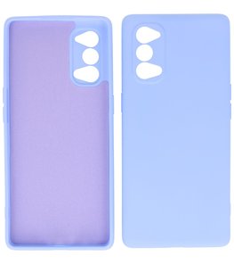 2.0mm Dikke Fashion Telefoonhoesje Backcover - Siliconen Hoesje - Oppo Reno 4 / Reno 4 5G- Paars