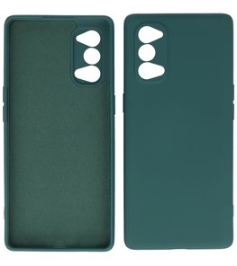 2.0mm Dikke Fashion Telefoonhoesje Backcover - Siliconen Hoesje - Oppo Reno 4 / Reno 4 5G - Army Green