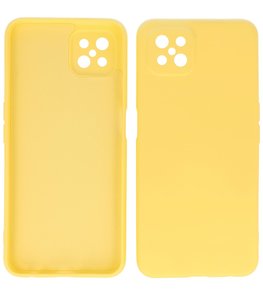 2.0mm Dikke Fashion Telefoonhoesje Backcover - Siliconen Hoesje - Oppo Reno 4 Z - Oppo A92s - Geel