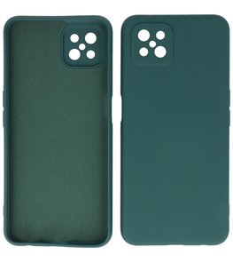 2.0mm Dikke Fashion Telefoonhoesje Backcover - Siliconen Hoesje - Oppo Reno 4 Z - Oppo A92s - Army Green