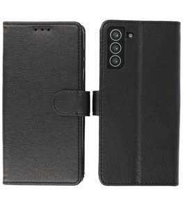 Booktype Wallet Case Telefoonhoesje voor Samsung Galaxy S21 Plus - Zwart Booktype Wallet Case Telefoonhoesje voor Samsung Galaxy S21 Plus - Zwart