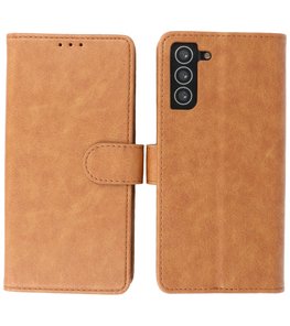 Booktype Wallet Case Telefoonhoesje voor Samsung Galaxy S21 Plus - Bruin Booktype Wallet Case Telefoonhoesje voor Samsung Galaxy S21 Plus - Bruin