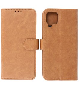 Booktype Wallet Case Telefoonhoesje voor Samsung Galaxy A12 - Bruin
