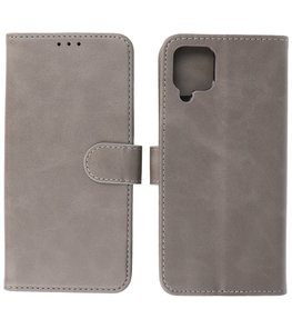 Booktype Wallet Case Telefoonhoesje voor Samsung Galaxy A12 - Grijs