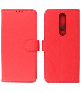 Booktype Wallet Case Telefoonhoesje voor Nokia 2.4 - Rood