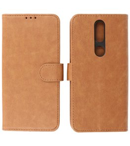 Booktype Wallet Case Telefoonhoesje voor Nokia 2.4 - Bruin