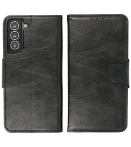 Portemonnee Wallet Case Hoesje voor Samsung Galaxy S21 Plus - Zwart Portemonnee Wallet Case Hoesje voor Samsung Galaxy S21 Plus - Zwart