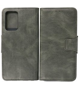 Portemonnee Wallet Case Hoesje voor Samsung Galaxy A72 / A72 5G - Donker Groen Portemonnee Wallet Case Hoesje voor Samsung Galaxy A72 / A72 5G - Donker Groen