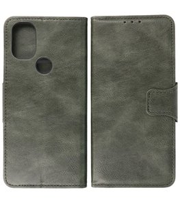 Portemonnee Wallet Case Hoesje voor OnePlus Nord N10 5G - Donker Groen Portemonnee Wallet Case Hoesje voor OnePlus Nord N10 5G - Donker Groen