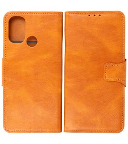Portemonnee Wallet Case Hoesje voor OnePlus Nord N100 - Bruin
