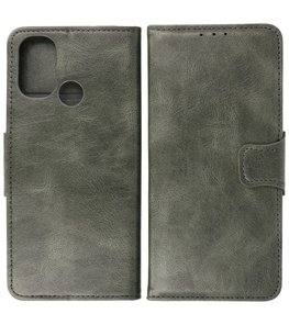 Portemonnee Wallet Case Hoesje voor OnePlus Nord N100 - Donker Groen