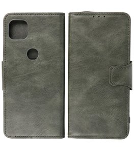 Portemonnee Wallet Case Hoesje voor Motorola Moto G 5G - Donker Groen Portemonnee Wallet Case Hoesje voor Motorola Moto G 5G - Donker Groen