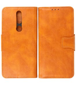 Portemonnee Wallet Case Hoesje voor Nokia 2.4 - Bruin