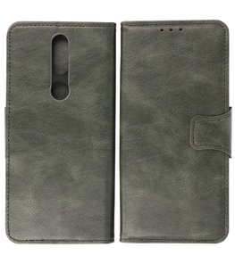 Portemonnee Wallet Case Hoesje voor Nokia 2.4 - Donker Groen